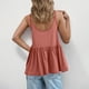 thumbnail image 5 of Tops deportivos,Camiseta sin mangas estampada para mujer, cuello redondo holgado, camisa informal de poliéster, para uso doméstico y diario, sopatenor, 5 of 9