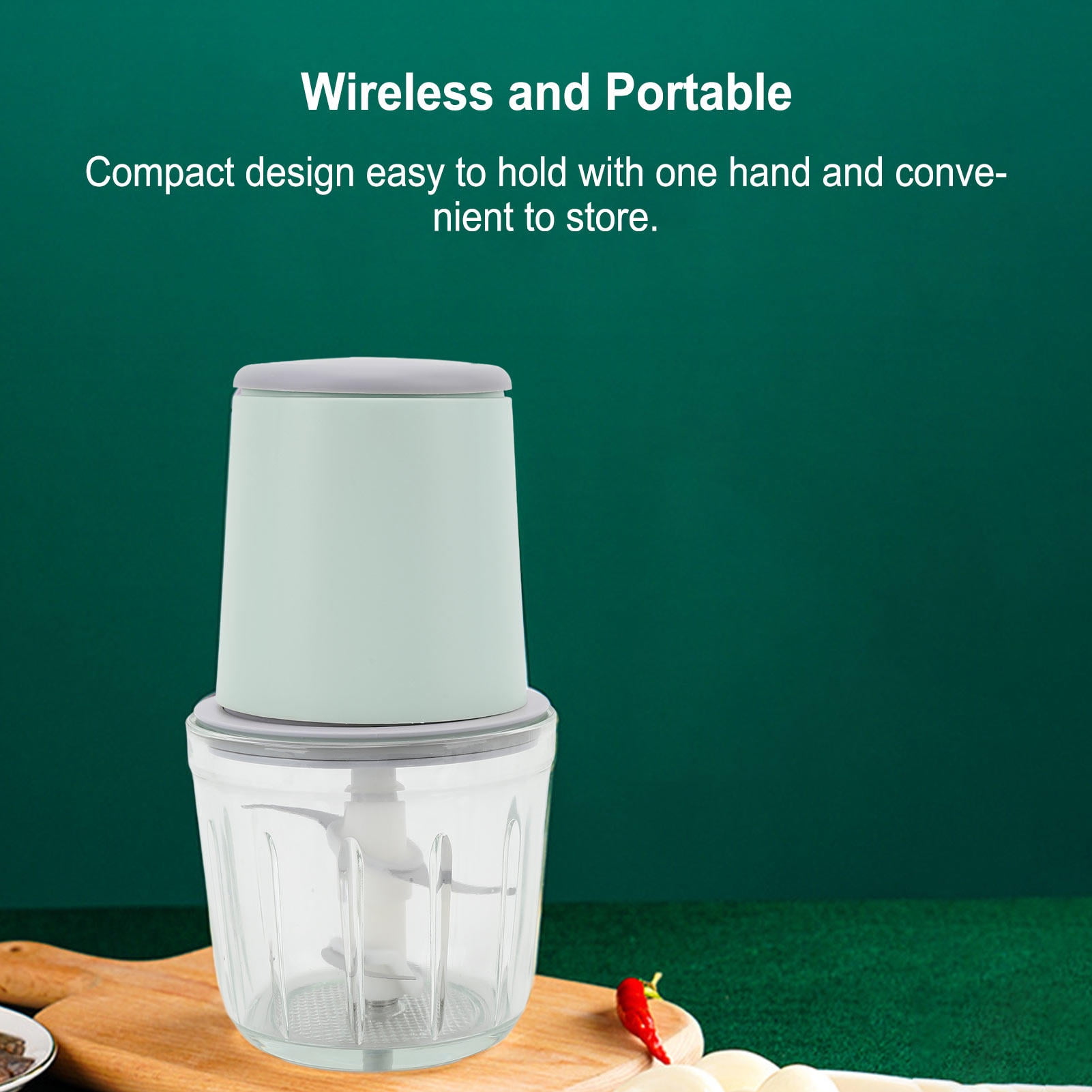 BOKYAN 600 ml Mini Food Processor – Wireless, Powerful, Easy‑Clean Meat Grinder & Baby Food Maker, Compact & Portable