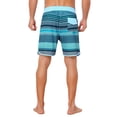 thumbnail image 3 of INSPIRE CHIC Men's Summer Drawstring Waist Color Block Striped Board Shorts 32 Light Blue, 3 of 5
