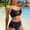 Swimsuit-246Black, variant on Swimsuits for Women Bikini Sets 2 Pieces Push up Ribbed Ring Cutout Top High Waisted Bottom Textured Tummy Control Swimwear Beach Vacation