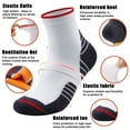 thumbnail image 2 of LWFBDTK Men’s Crew Athletic Socks, Moisture Wicking Cushioned Socks, 5 Pack White (Shoe Size 7-12), 2 of 5