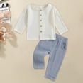 thumbnail image 2 of Toddler Boys Outfits Sets 2 Piece Separates Casual Wear Cute Fall Clothes Blue Size 1-2T, 2 of 3