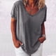 thumbnail image 2 of Moda mujer verano Casual suelta manga corta Pullove blusa sólida camiseta Fridja  hjk3324, 2 of 8