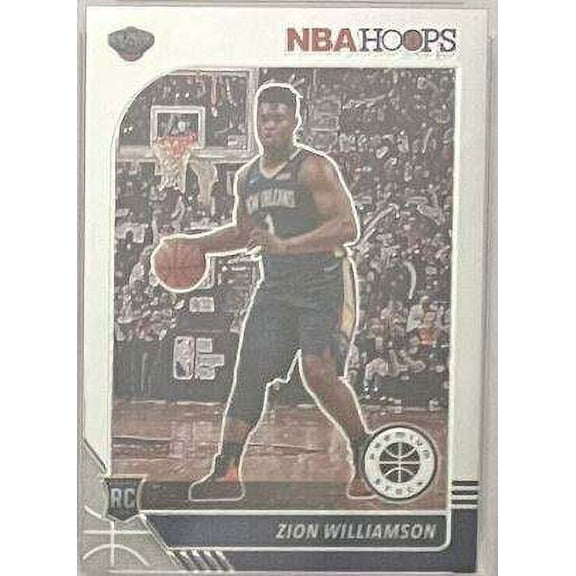 NBA 2019 NBA Hoops Zion Williamson Rookie Single Sports Card #258 (Premium Stock)
