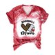 thumbnail image 5 of Fiudx Tops para Mujer Camiseta Holgada Estampada con Cuello En V y Manga Corta para Mujer, 5 of 5