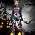 thumbnail image 3 of Las mujeres de Halloween Cosplay traje traje de cuello alto sexy juego de rol mono traje negro Romacci Disfraz, 3 of 7