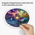 thumbnail image 4 of Acrylic Puzzle Suncatcher Window Hanging Ornament Round Stained Glass Catcher Indoor Outdoor Patio Balcony Window Decor Housewarming Holiday Gift, 4 of 9