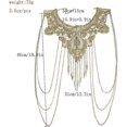 thumbnail image 5 of Gold Fine Chain Flower Lace Bikini Body Chain Necklace Jewelry for Women, 5 of 5