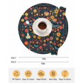 thumbnail image 6 of 15 Inch Round Placemats Set of 6, Boho Flowers Non Slip Heat Insulation PP Table Mats, Spring Abstract Watercolor Floral Leaf Washable Place Mats for Kitchen Dining Party Table Decor, 6 of 7