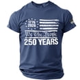thumbnail image 4 of Patriotic 250th Anniversary T Shirt for Men USA Flag 1776-2026 Short Sleeve Shirts to Celebrate America 250, 4 of 5