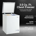 thumbnail image 2 of Igloo Chest Freezer with Removable Basket and Front Defrost Water Drain , Small Deep Freezer Perfect for Homes 3.5 Cu.Ft., White, 2 of 7