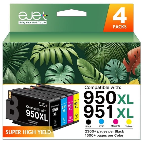 Paquete combinado de cartuchos de tinta ejet 950XL y 951XL para HP 950 y 951