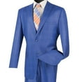 thumbnail image 2 of Men's 2pc. Glen Plaid Regular Fit Single Breasted Suit w/1 Pair of Socks - Blue 42S, 2 of 2