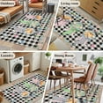 thumbnail image 5 of 3'x5' Area Rugs, Easter Indoor Outdoor Area Rug for Living Room Bedroom, Vintage Gnomes Bunny Eggs Black Buffalo Plaid Washable Bathroom Rugs Kitchen Floor Carpet Mats Home Decor Aesthetic, 5 of 8
