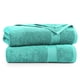thumbnail image 2 of Juego de toallas de baño LANE LINEN, 100% algodón, 35 x 66 cm, color verde azulado, paquete de 2, 2 of 9