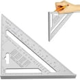 thumbnail image 1 of 7 Inch Triangle Square Angle Ruler, Aluminum Square Triangle Measurement, Aluminum Triangle Ruler JU, 1 of 7