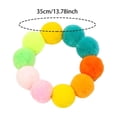 thumbnail image 4 of 8Pcs Rainbow Pom Pom Dog Collar, Soft Elastic Pet Necklace With Plush Balls, Cute Neckwear For Small Dogs And Cats, Photo Props Party Decor, 4 of 7