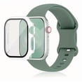 thumbnail image 1 of Correa de Silicona con Funda Protectora de Cristal para Apple Watch, Compatible con Todas las Series, 1 of 4
