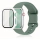 thumbnail image 1 of Correa de Silicona con Funda Protectora de Cristal para Apple Watch, Compatible con Todas las Series, 1 of 4