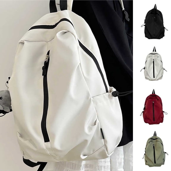 TGPMGRZ College Backpack for Women Men, Fashion Student Bookbag, Classic High School Backpack for (Black)