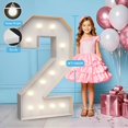 thumbnail image 3 of Marquee Light Up Numbers Teebloom de 4 pies con bolsa de agua pesada, 3 of 6