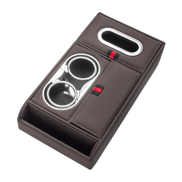 Center Console Organizer Armrest Storage Box with Cup Holder and Phone M5Z