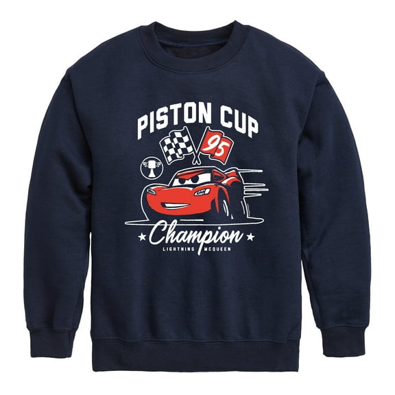 Cars - Piston Cup Champion McQueen - Youth Boys Crew Fleece Sweatshirt