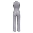 thumbnail image 4 of ZQGJB Women's Sexy Elegant Sparkly Rhinestone Bodycon Jumpsuits Party Club Night Outfit Rompers Hot Drilling Clubwear Trendy Crewneck One Piece Long Pant Suit Gray L, 4 of 5