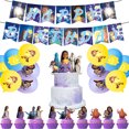 thumbnail image 1 of Bonita película Wish Birthday Party Juego decorativo vajilla Banner pastel desechable bandera colgante Globos de deseos Decoración de cumpleaños, 1 of 4