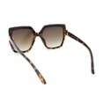 thumbnail image 4 of Womens Inset Squared Butterfly Rhinestone Jewel Hinge Sunglasses Tortoise - Brown, 4 of 4