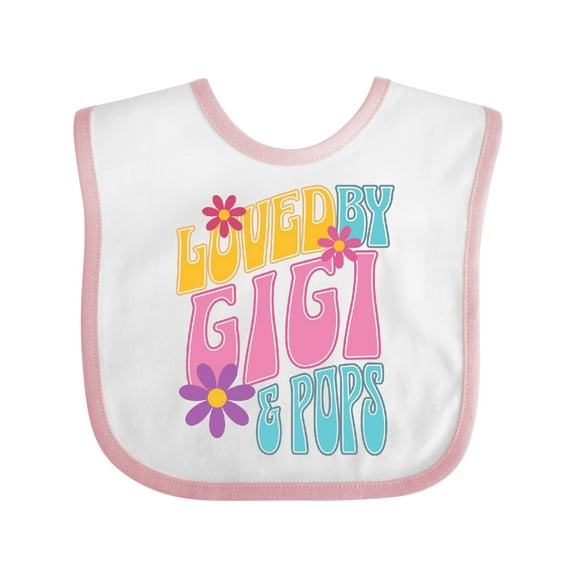 Inktastic Gigi and Pops Love Me Granddaughter Girls Baby Bib