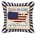 thumbnail image 2 of 4th of July PALIFEUR Pillow Covers, 18 x 18 Inch Patriots Linen Pillow Case, Indeoendence Day Throw Pillow Covers for Sofa Bedroom Coffice, Flag Decorative Pillow Cover, 2 of 7