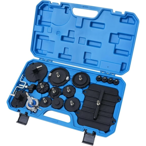 Modern Brake Master Cylinder Bleeder Kit, Brake Fluid Pressure Bleeder with 12 Master Cylinder Adapters, Professional Brake Bleeder Adapter Set Compatible with Lexus BMW Toyota Audi Jeep Ford