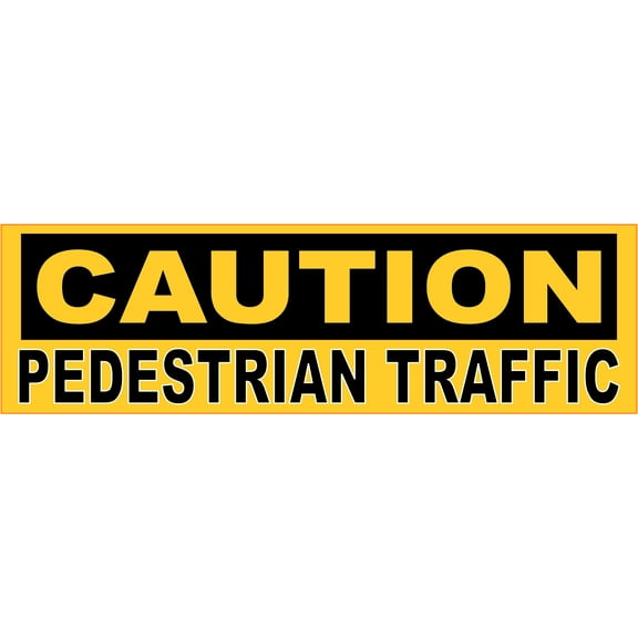 10in x 3in Caution Pedestrian Traffic Magnet Magnetic Road Sign Magnets