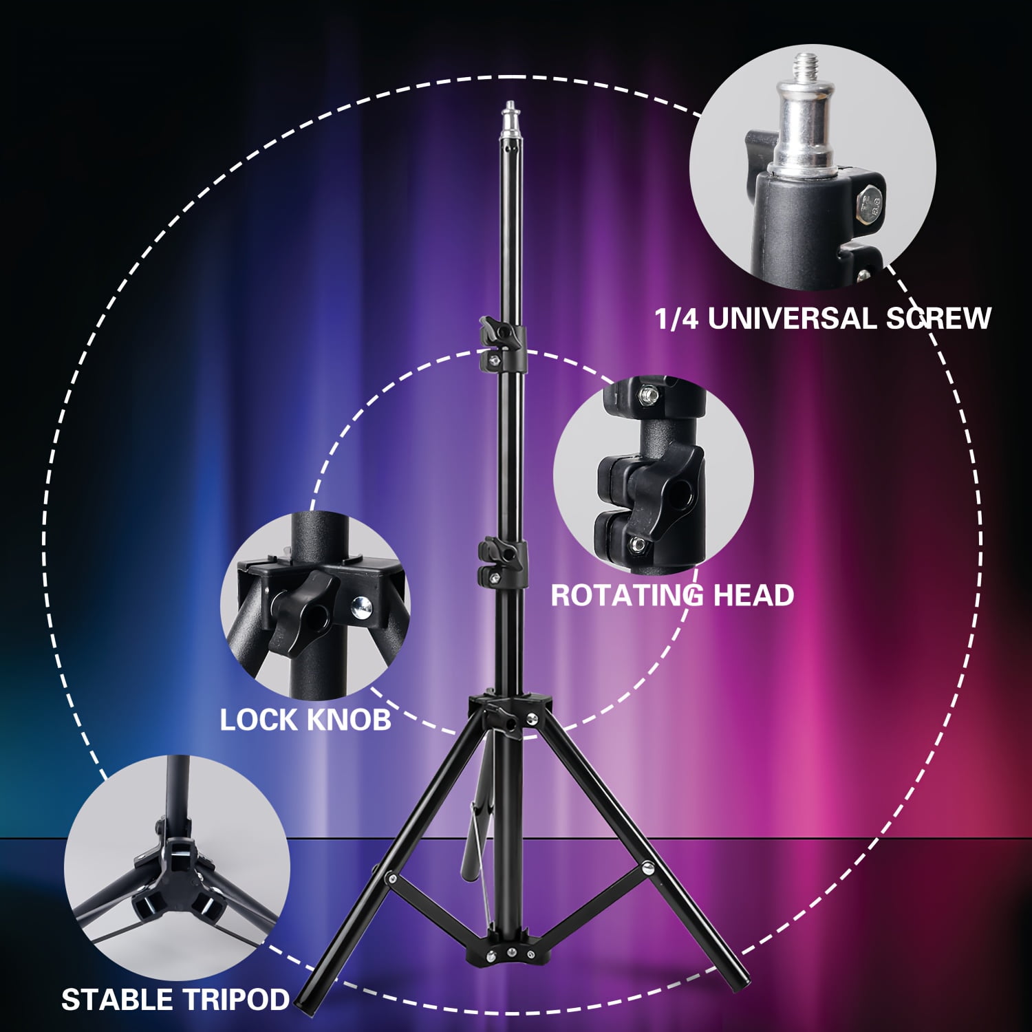 ZOMEI 10 Inch RGB Ring Light with Adjustable 63" Tablet Stand, Dimmable LED Circle Fill Light Kit for TikTok Live Streaming Makeup YouTube Video Recording Photography Content Creation