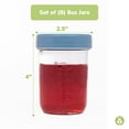 thumbnail image 3 of WeeSprout Glass Baby Food Storage Jars w/ Lids (8 oz, 8 Pack Set) Snack, Puree, 3 of 6