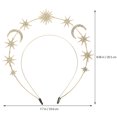 thumbnail image 2 of Estrella y luna corona diosa corona diadema doble capa tocado boda nupcial corona, 2 of 4