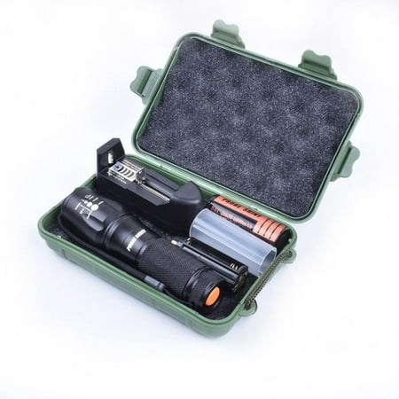 Huppin'sX800 Zoomable XML T6 LED Tactical Flashlight+26650