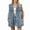 Print Blue, variant on Denim Jean Vest for Women Oversized Sleeveless Button Down Denim Jean Vest Waistcoat Shacket Jacket Dark Blue XL