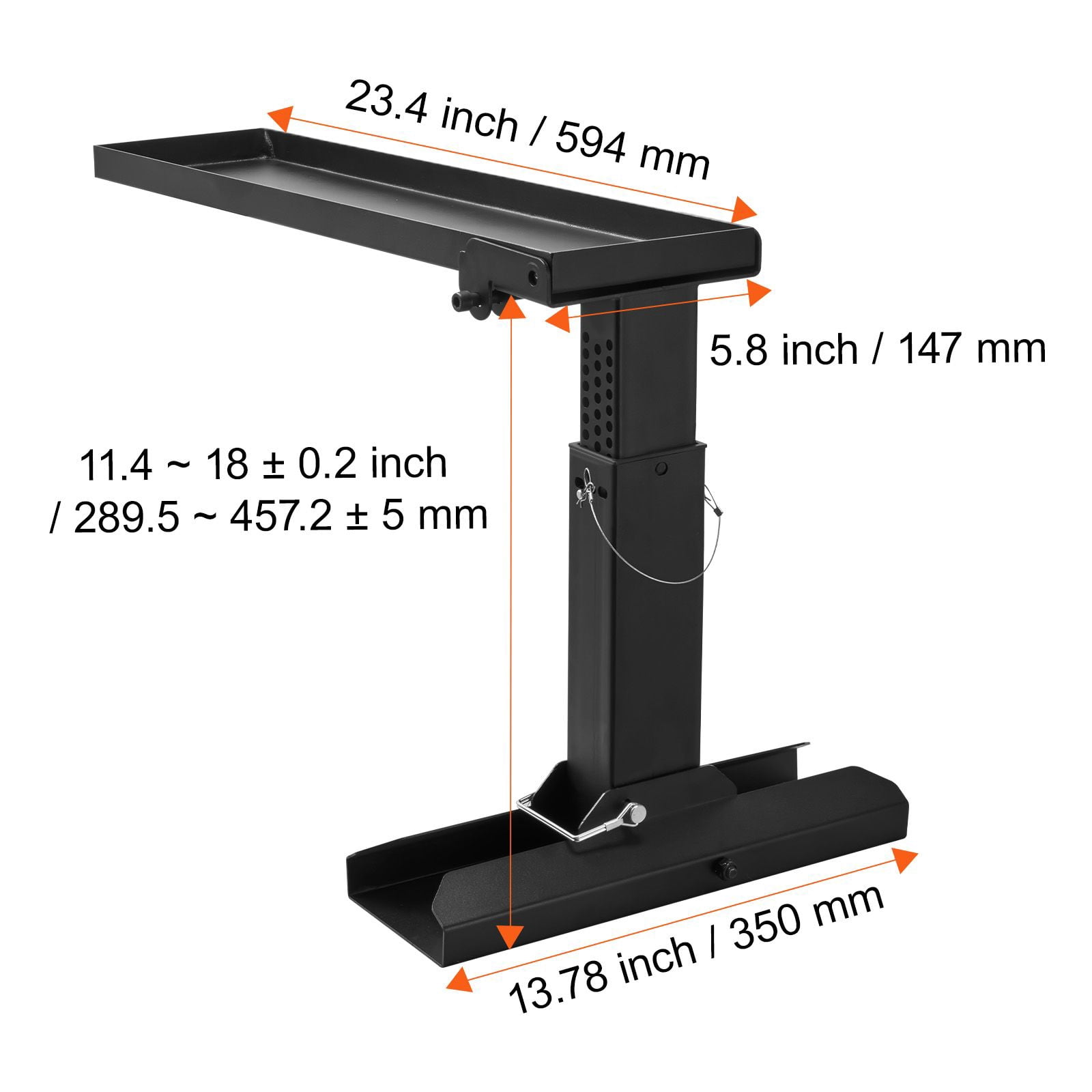 Ladder Levler, Support Surface, Steel Ladder Leveling Tool, Folding Pitch Hopper, Stair Ladder Stabilizer Easy to Use,Extension Ladder Accessories for Uneven Ground 23.4 L x 11.4-18 in H
