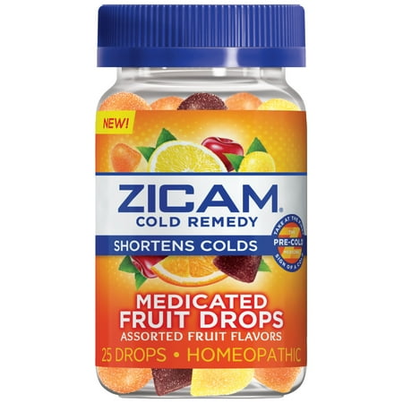 Historical Remedies Calm Drops - Zicam Cold Remedy Medicated Fruit Drops, 25 drops