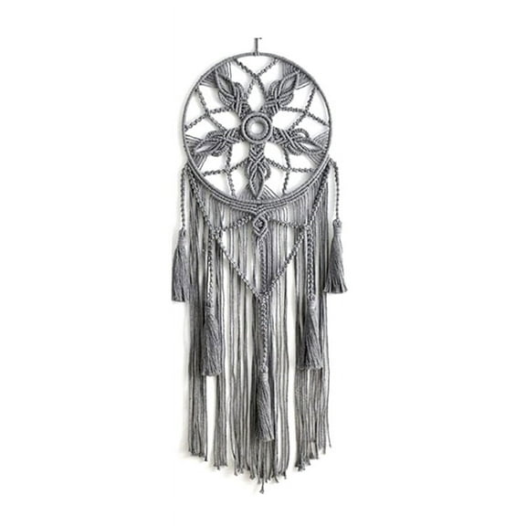 Dream Catcher Tapestry Boho Macrame Cotton Woven Handmade Art with Craft Ornament for Bedroom Living Room