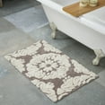 thumbnail image 4 of Better Trends 2 Piece Bathroom Rug Set 100% Cotton Extra Soft Tufted Bath Rug Water Absorbent Non-Slip Bath Mat Machine Washable (Beige) Medallion Collection, 4 of 7