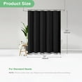 thumbnail image 4 of Boho Farmhouse Shower Curtain, Black Fabric Tufted Chevron Striped Textured Tassel Curtains for Bathroom, Water Repellent, Minimalist Ruffled Cloth Curtain Set with Hook, 72x72, 4 of 4
