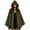 Green, variant on JOANKDMI Womens Velvet Hooded Cloak Medieval Cape with Leather Buckle Strap Gothic Witch Vampire Costume for Halloween Cosplay Role Play Party Masquerade Outfits