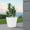 White, variant on MAYEERTY 18*16*16" Gray Modern Metal Cone Planter with Drainage Hole for Outdoor Gardening, Patio & Balcony
