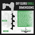thumbnail image 6 of Power Planter DIY Guru Garden Drill Auger Bit (3"x12") - Designed for Planting, Digging Holes, Paint Mixing, and Home Projects - Made of Steel with a 3/8" Non-Slip Hex Drive (Lime Green), 6 of 6