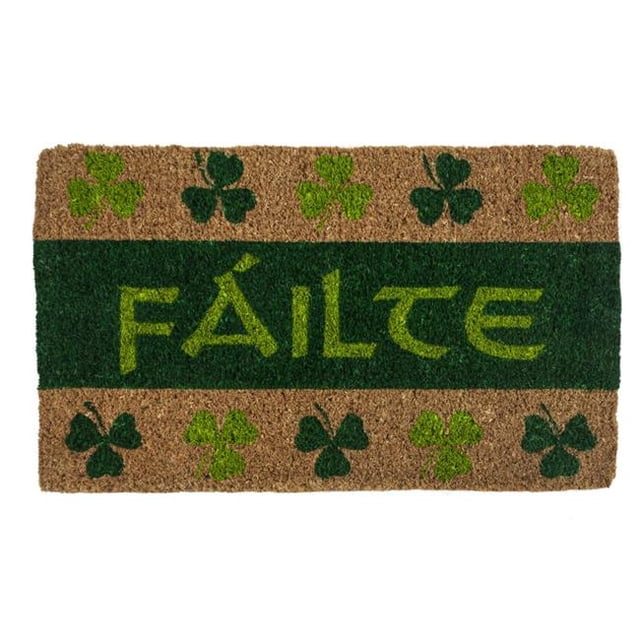 Entryways Basics 2259S Failte Handwoven Coconut Fiber Doormat, Green