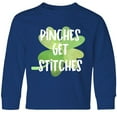 thumbnail image 3 of Inktastic St. Patrick's Day Pinches get Stitches Long Sleeve Youth T-Shirt, 3 of 5