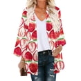thumbnail image 1 of Nouveaux Hauts pour Femmes 2023 Mode Col Rond Grande Taille T-Shirt à Manches Longues Blouse Imprimée Automne Chandail en Molleton à Manches Longues pour Femmes, 1 of 5